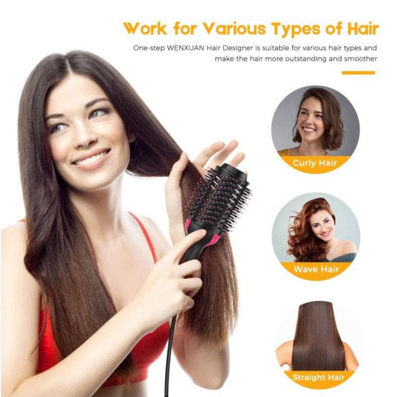 3-in-1 Hair Dryer, Straightener & Hair Curler Brush - BeautiFi