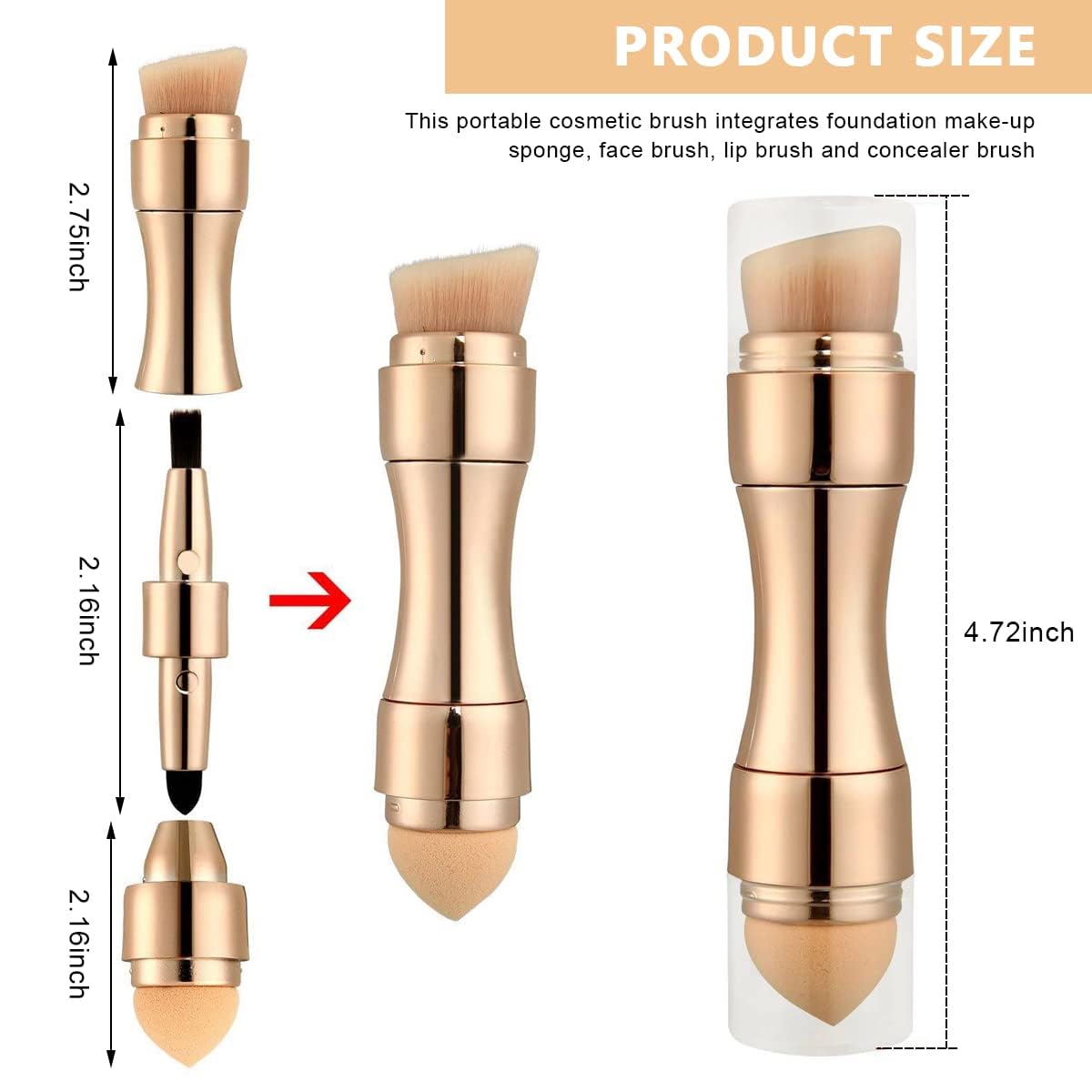4 In 1 Makeup Brush - BeautiFi