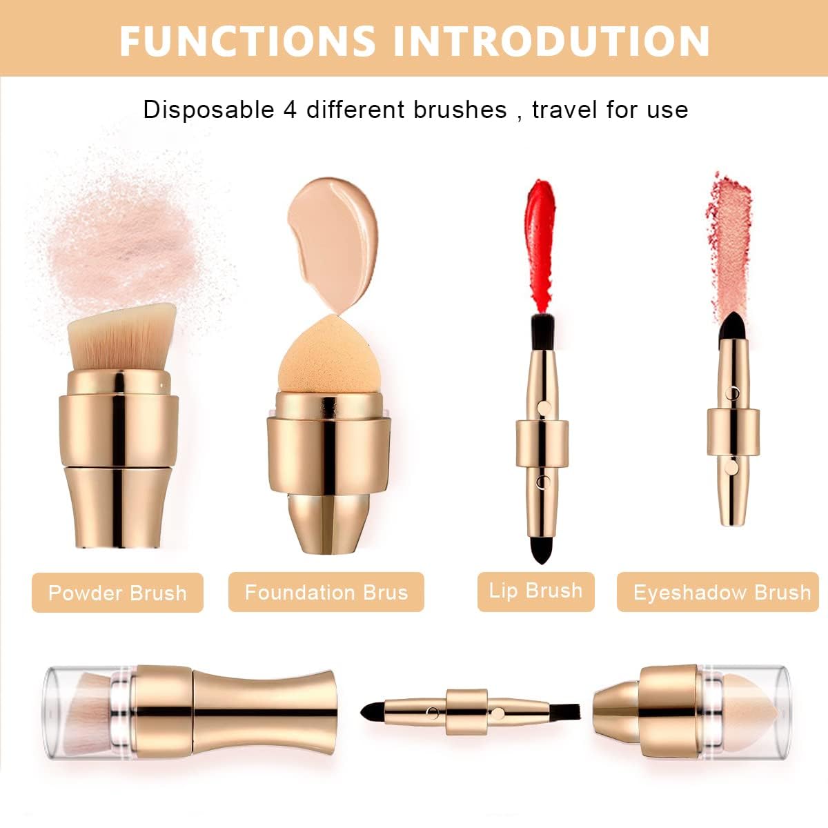 4 In 1 Makeup Brush - BeautiFi