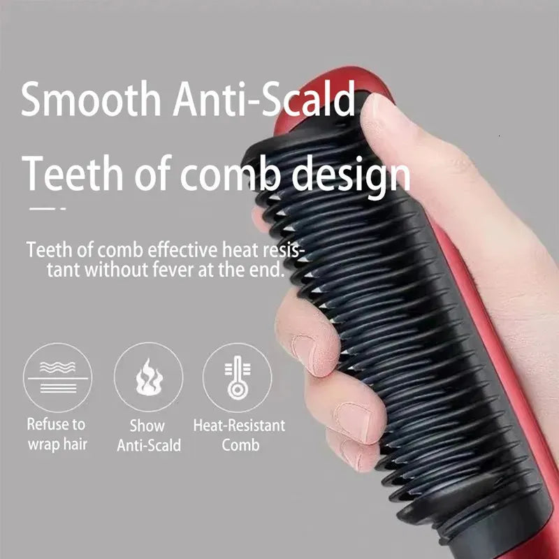 2-in-1 Negative Ion Hair Straightener Comb - BeautiFi